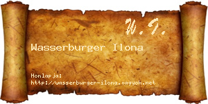 Wasserburger Ilona névjegykártya